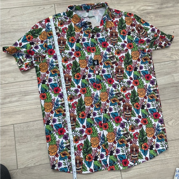 Mai Tai Button Down – Molly Brown Distillery ,Tropical Floral Men's Shirt Size M - Picture 10 of 11